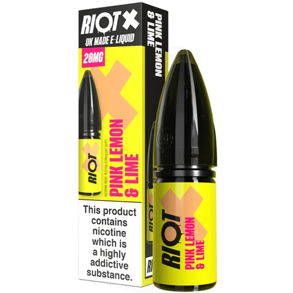  Pink Lemon & Lime / 20mg Riot X Nic Salts e liquids 10ml Box of 10