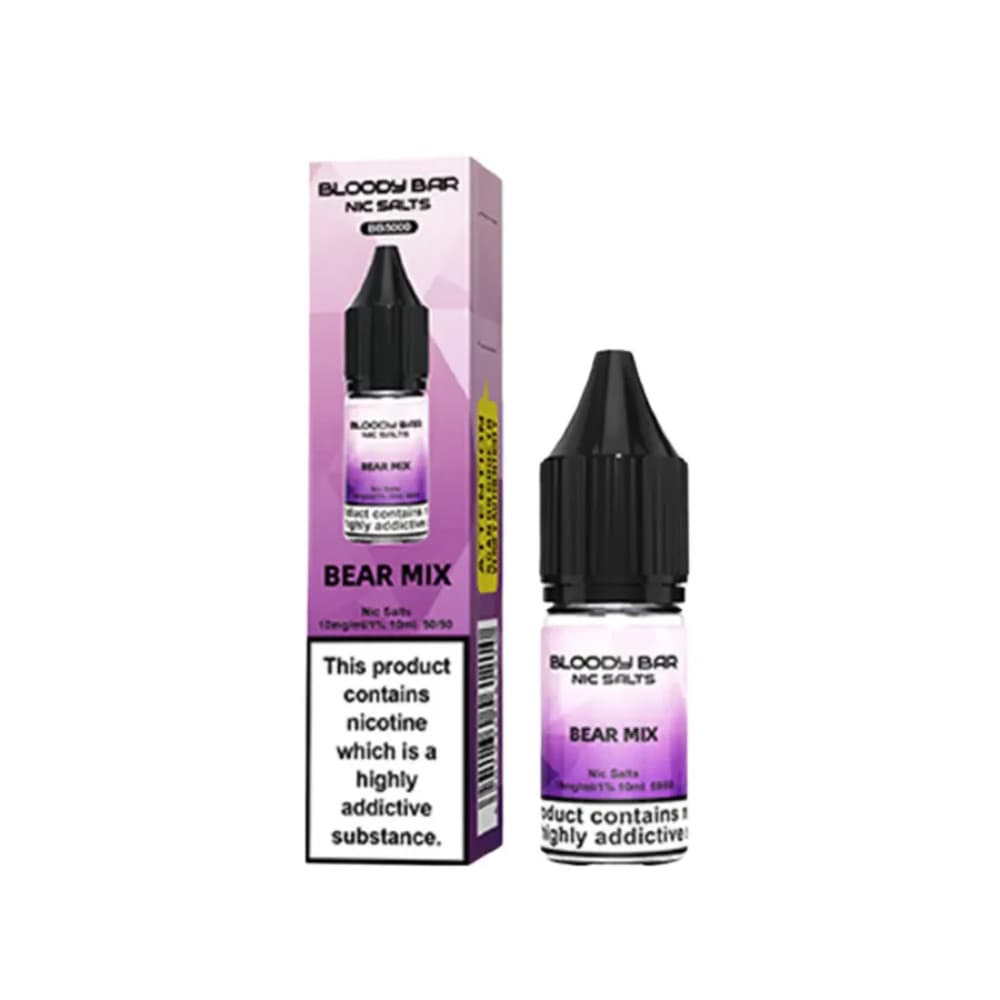  Bear Mix / 10mg Bloody Bar Nic Salts e liquids 10ml Box of 10