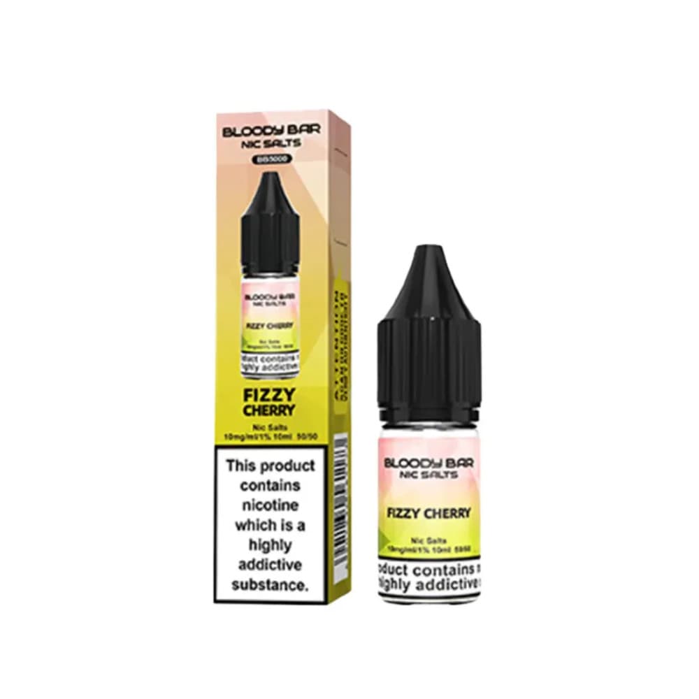 Fizzy Cherry / 10mg Bloody Bar Nic Salts e liquids 10ml Box of 10