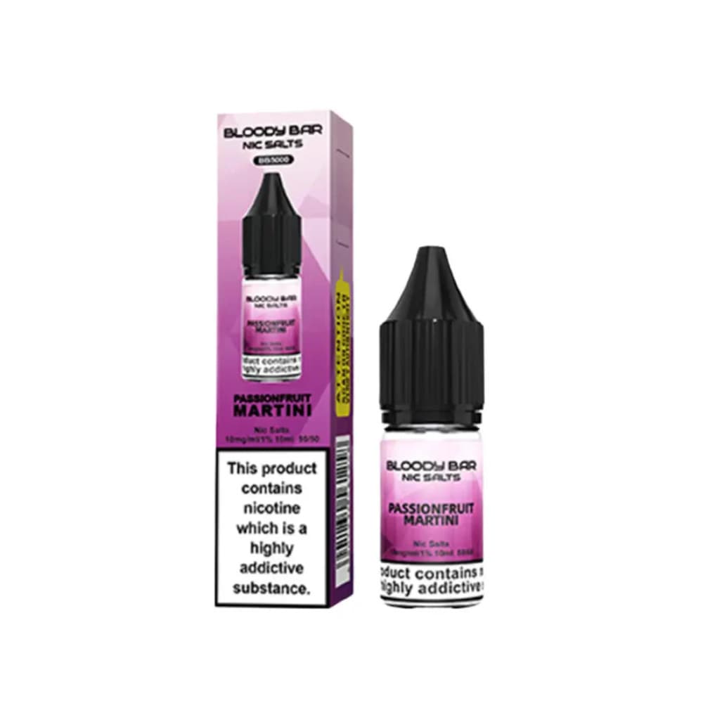  Passionfruit Martini / 20mg Bloody Bar Nic Salts e liquids 10ml Box of 10