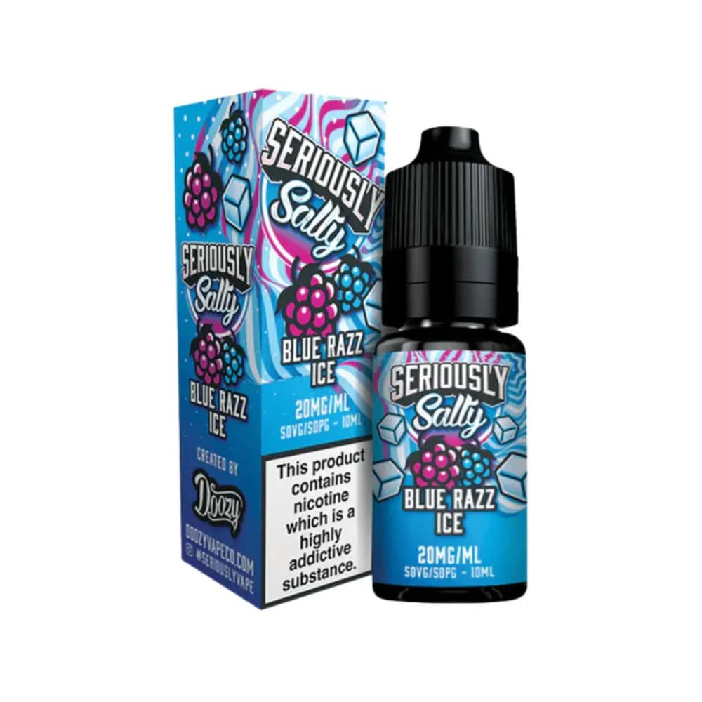  Blue Razz Ice / 10mg Doozy Seriously Salty Nic Salts e liquids 10ml Box of 10