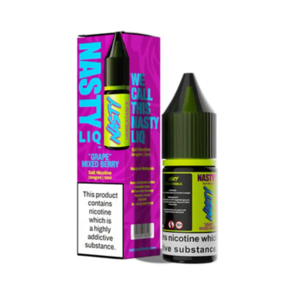  Grape Mixed Berry / 10mg Nasty Liq Nic Salts e liquids 10ml Box of 10