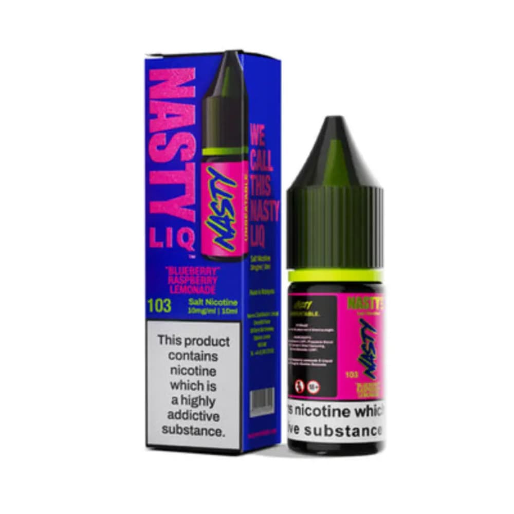  Blue Raspberry Lemonade / 20mg Nasty Liq Nic Salts e liquids 10ml Box of 10