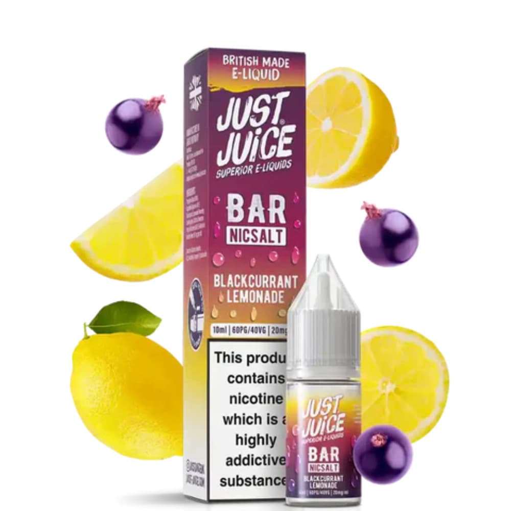  Blackcurrant Lemonade / 10mg Just Juice Bar Nic Salts e liquids 10ml Box of 10