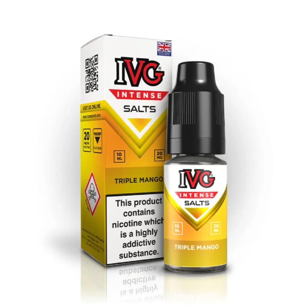  Triple Mango / 10mg IVG Intense Nic Salts e liquids 10ml Box of 10