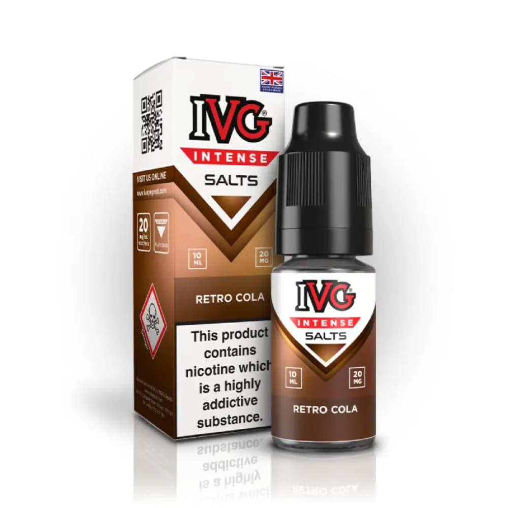  Retro Cola / 10mg IVG Intense Nic Salts e liquids 10ml Box of 10