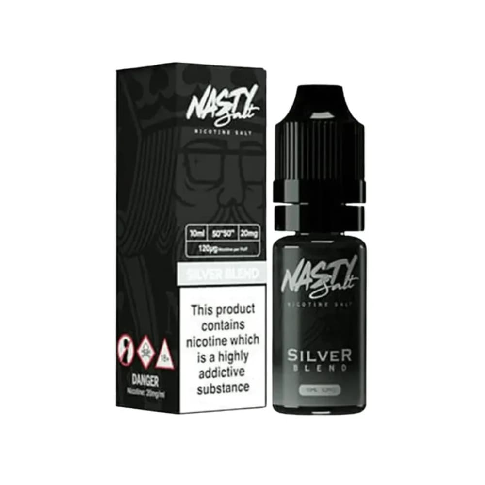  Silver Blend / 10mg Nasty Juice Nic Salts e liquids 10ml Box of 10