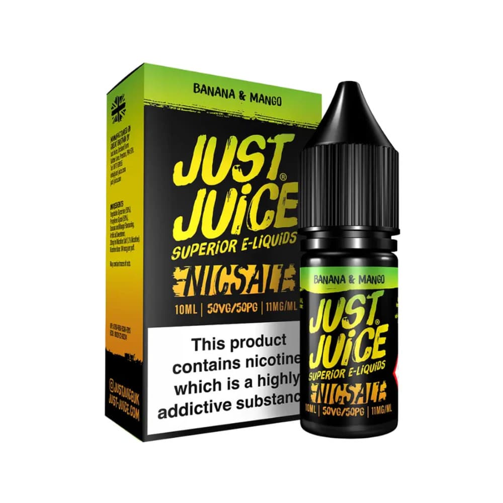  Banana & Mango / 20mg Just Juice Original Nic Salts e liquids 10ml Box of 5