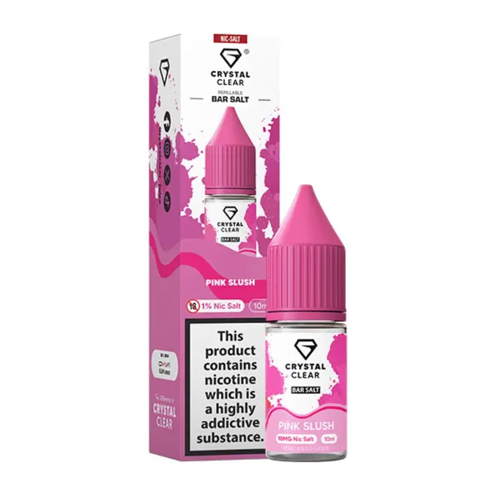 Pink Slush / 10mg Crystal Clear Nic Salts e liquids 10ml Box of 10