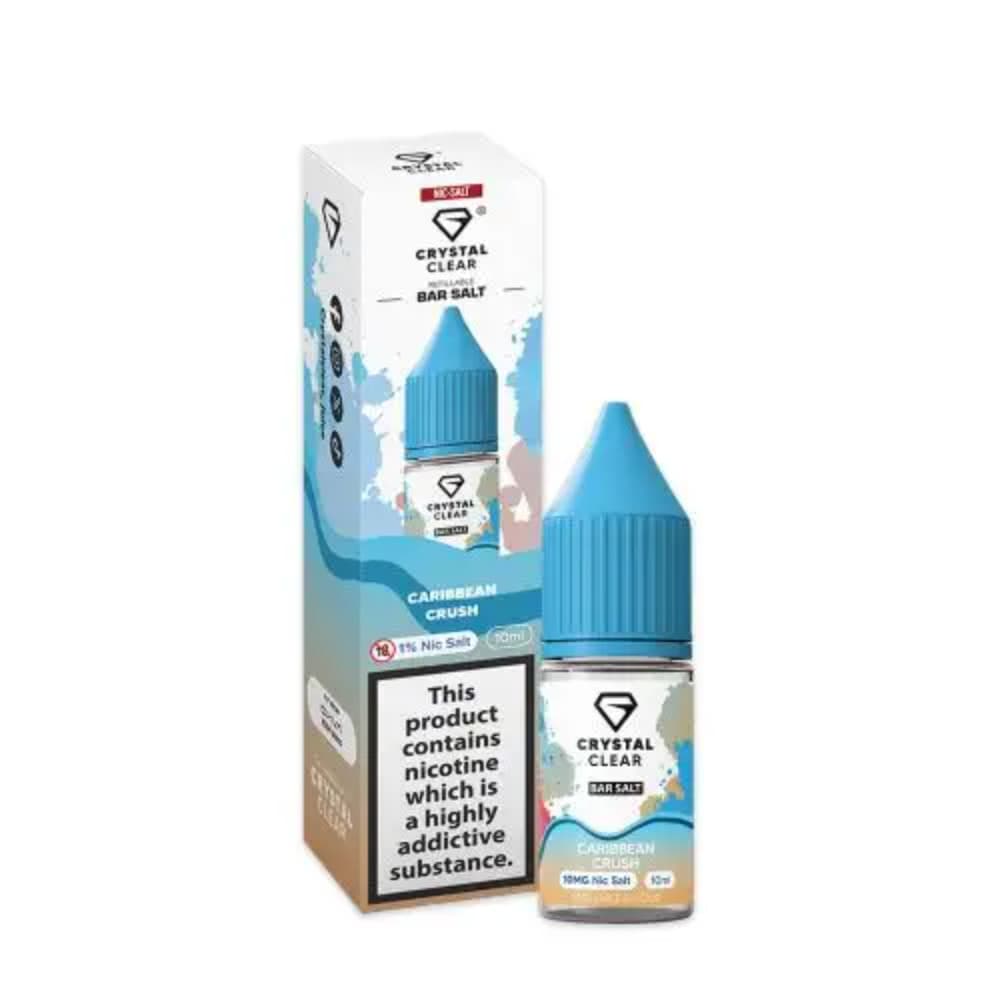  Caribbean Crush / 20mg Crystal Clear Nic Salts e liquids 10ml Box of 10