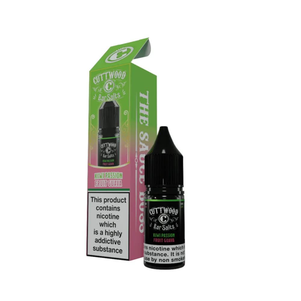  Kiwi Passion Fruit Guava / 20mg Cuttwood Bar Salt Nic Salts e liquids 10ml Box of 10