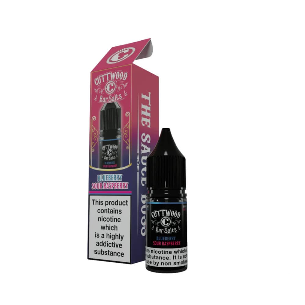  Blue Sour Raspberry / 10mg Cuttwood Bar Salt Nic Salts e liquids 10ml Box of 10