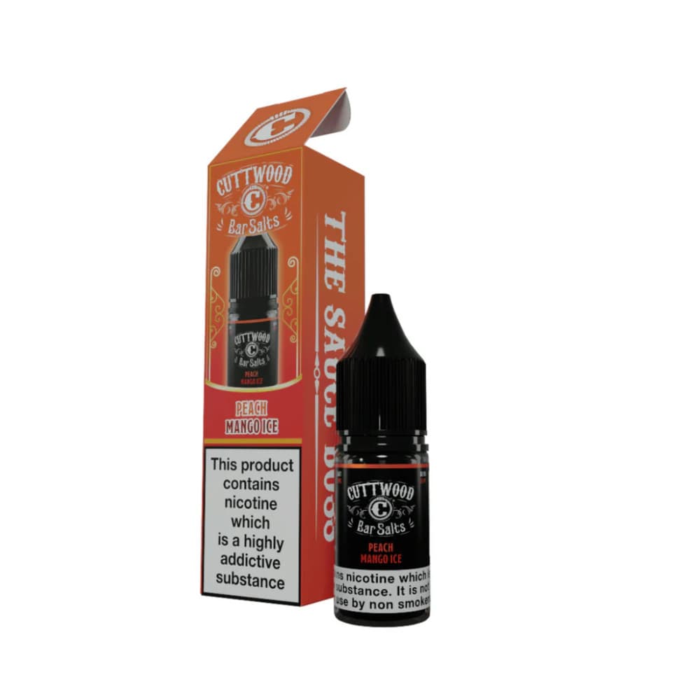  Peach Mango Ice / 10mg Cuttwood Bar Salt Nic Salts e liquids 10ml Box of 10