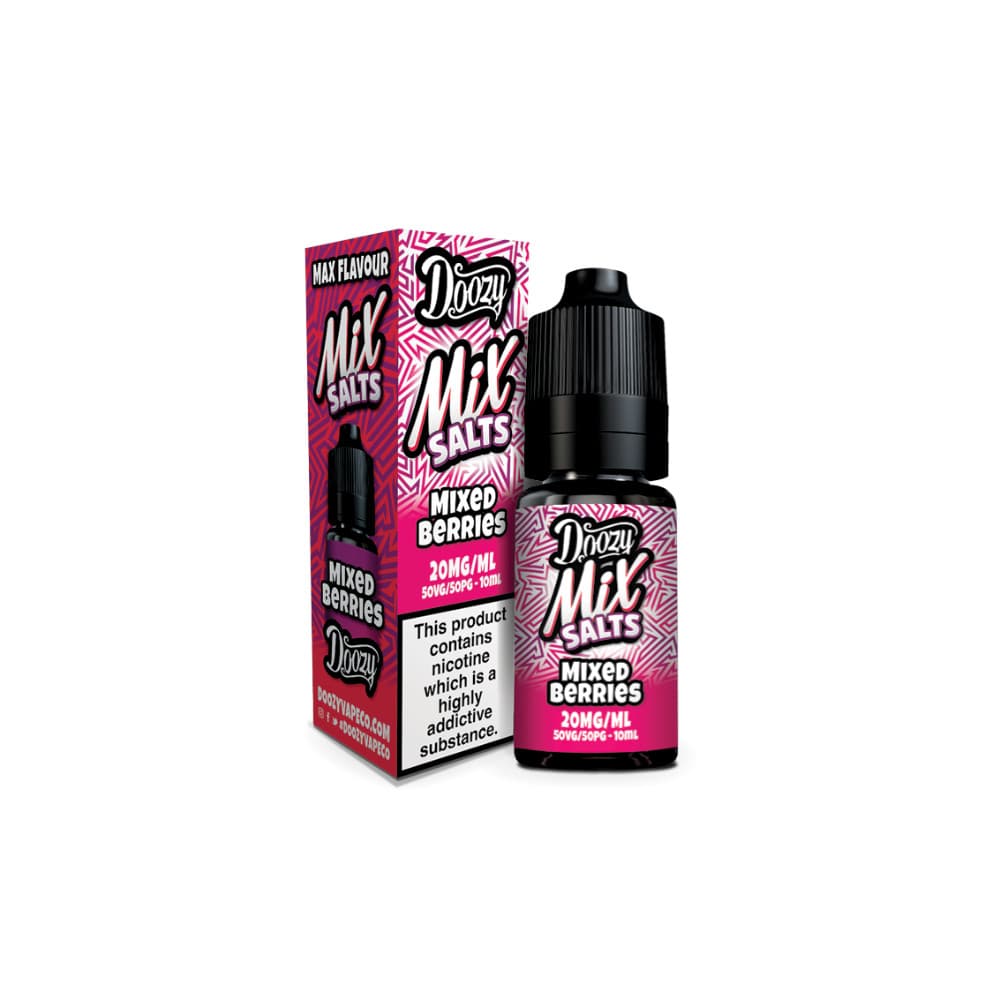 Mixed Berries / 20mg Doozy Mix Nic Salts 10ml e liquids 10ml Box of 10