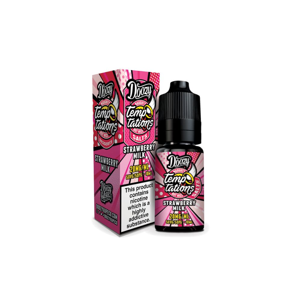  Strawberry Milk / 20mg Doozy Temptation Nic Salts e liquids 10ml Box of 10