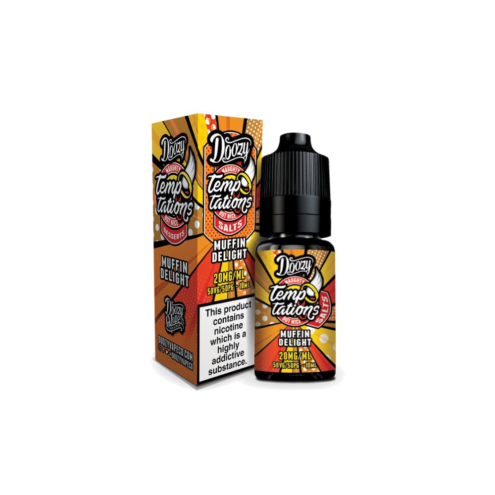  Muffin Delight / 10mg Doozy Temptation Nic Salts e liquids 10ml Box of 10