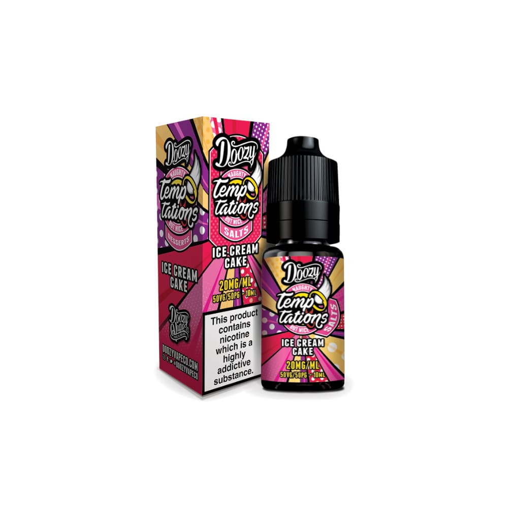  Ice Cream Cake / 10mg Doozy Temptation Nic Salts e liquids 10ml Box of 10