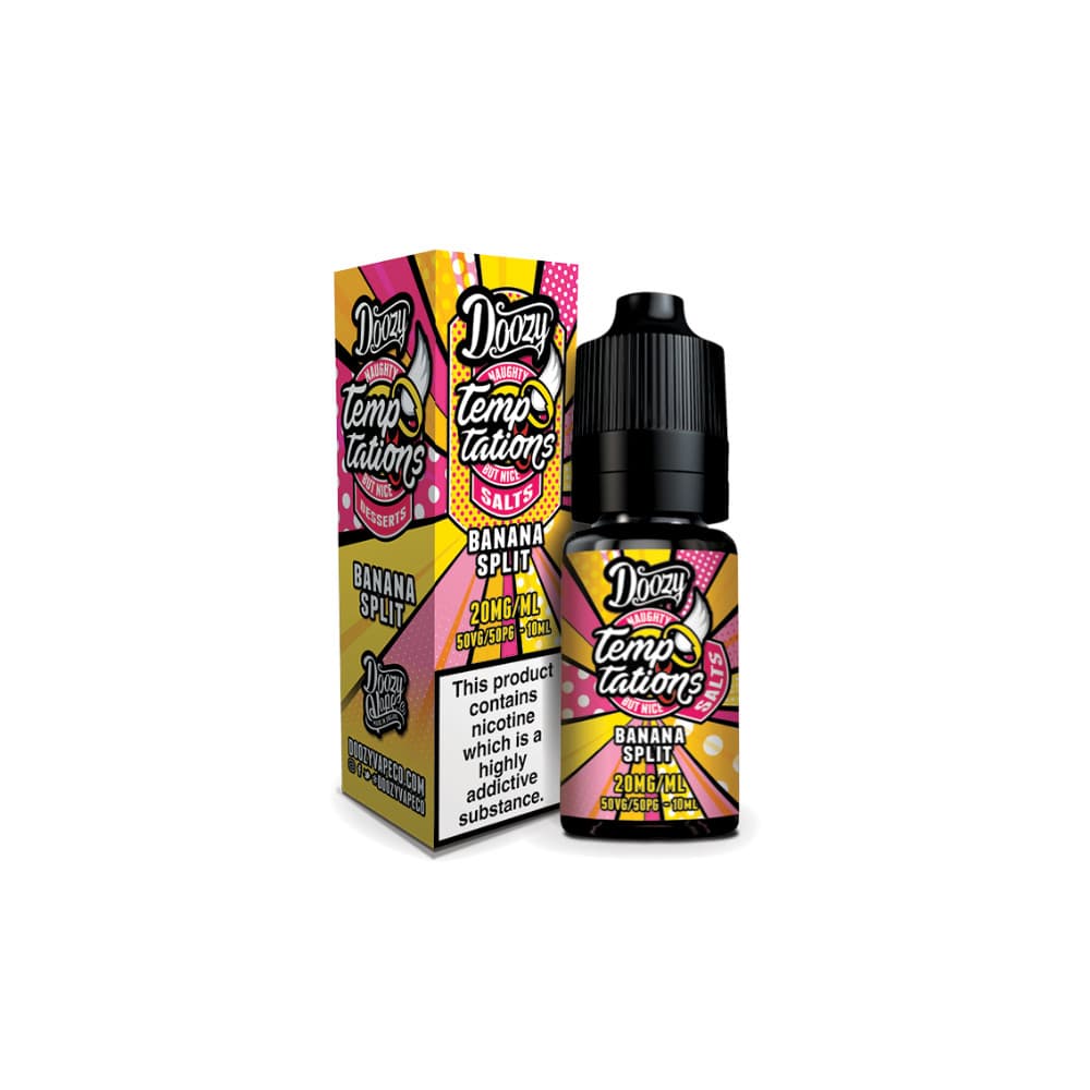  Banana Split / 10mg Doozy Temptation Nic Salts e liquids 10ml Box of 10