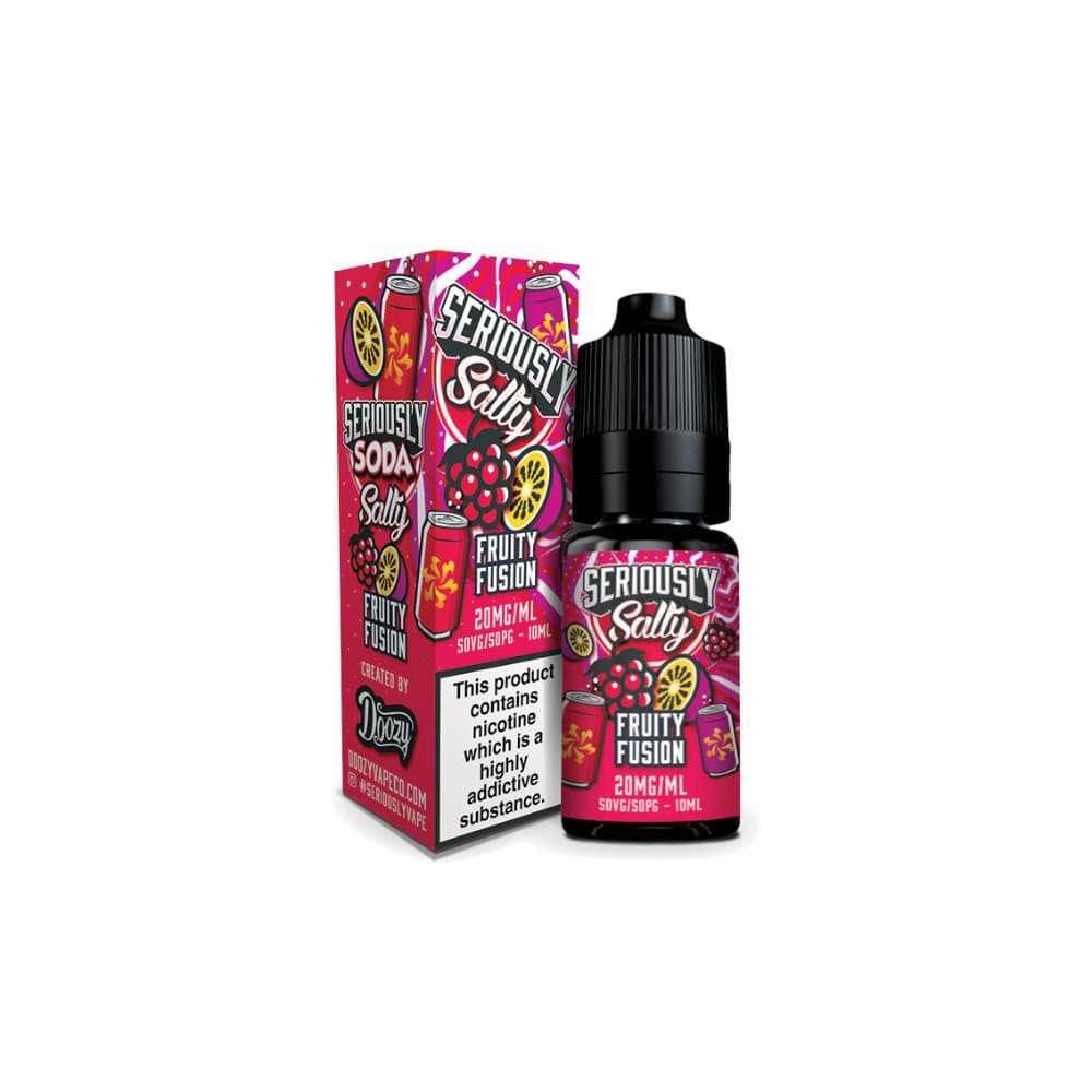  Fruity Fusion / 10mg Doozy Serious Soda Nic Salts e liquids 10ml Box of 10