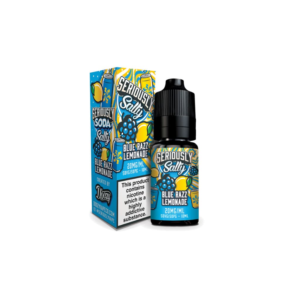  Blue Razz Lemonade / 10mg Doozy Serious Soda Nic Salts e liquids 10ml Box of 10