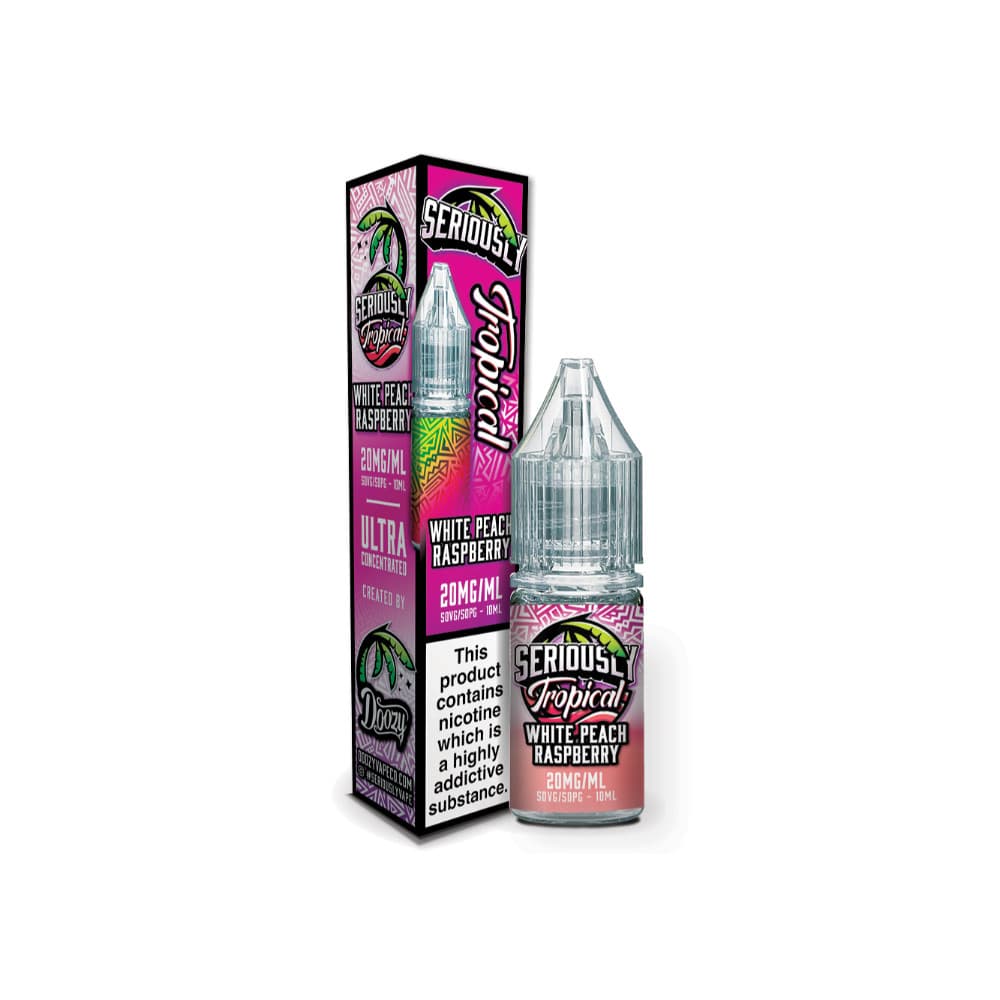  White Peach Raspberry / 20mg Doozy Serious Tropical Nic Salts 10ml Box of 10
