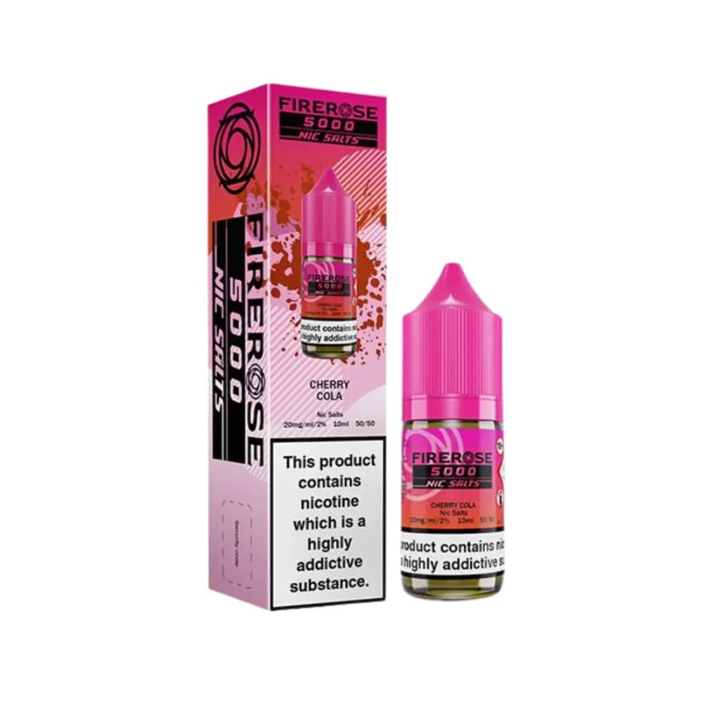  Cherry Cola / 10mg Firerose 5000 Nic Salts e liquids 10ml Box of 10