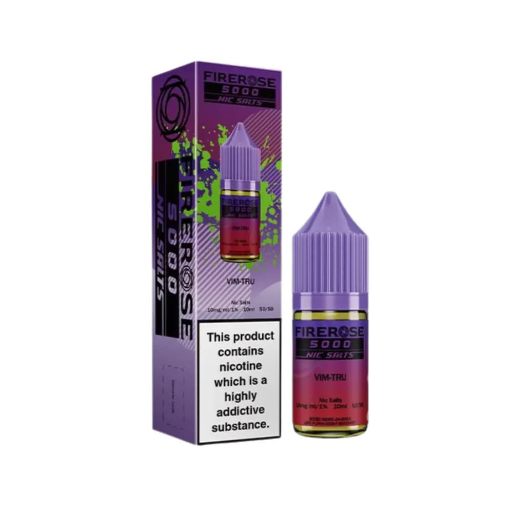  Vim-Tru / 10mg Firerose 5000 Nic Salts e liquids 10ml Box of 10