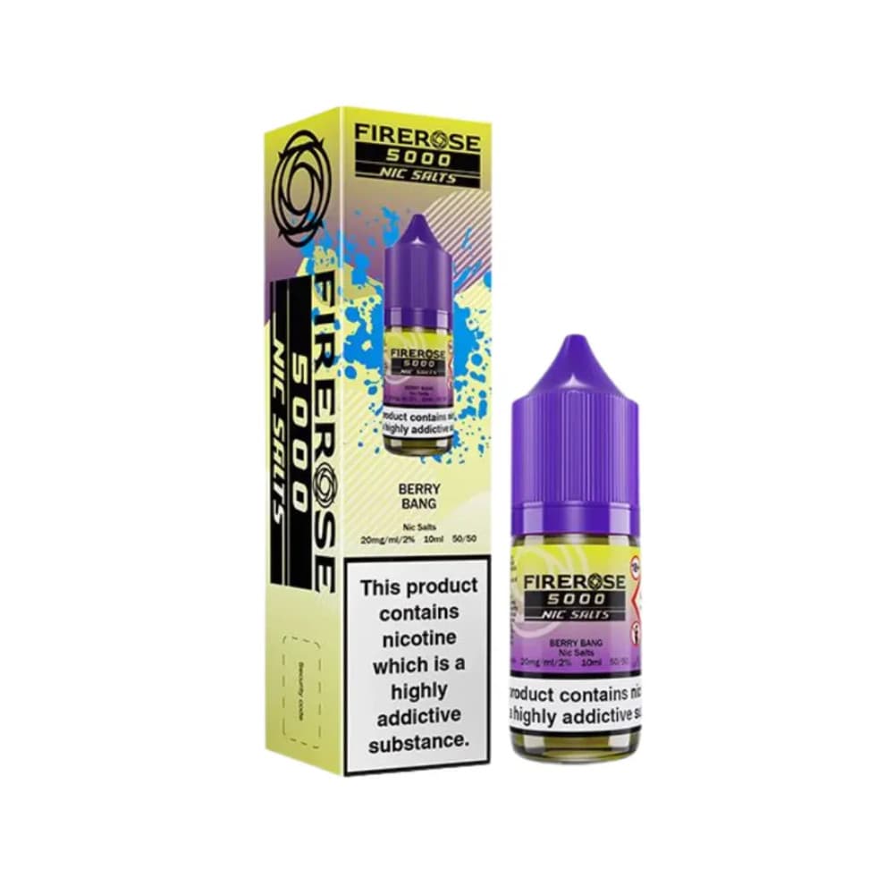  Berry Bang / 20mg Firerose 5000 Nic Salts e liquids 10ml Box of 10