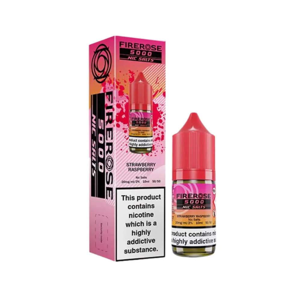  Strawberry Raspberry / 20mg Firerose 5000 Nic Salts e liquids 10ml Box of 10