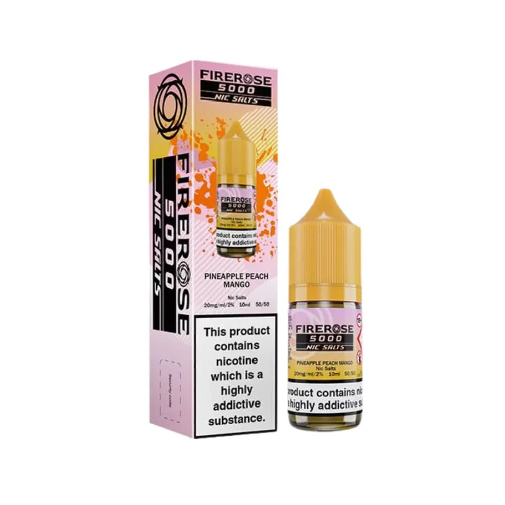  Pineapple Peach Mango / 20mg Firerose 5000 Nic Salts e liquids 10ml Box of 10