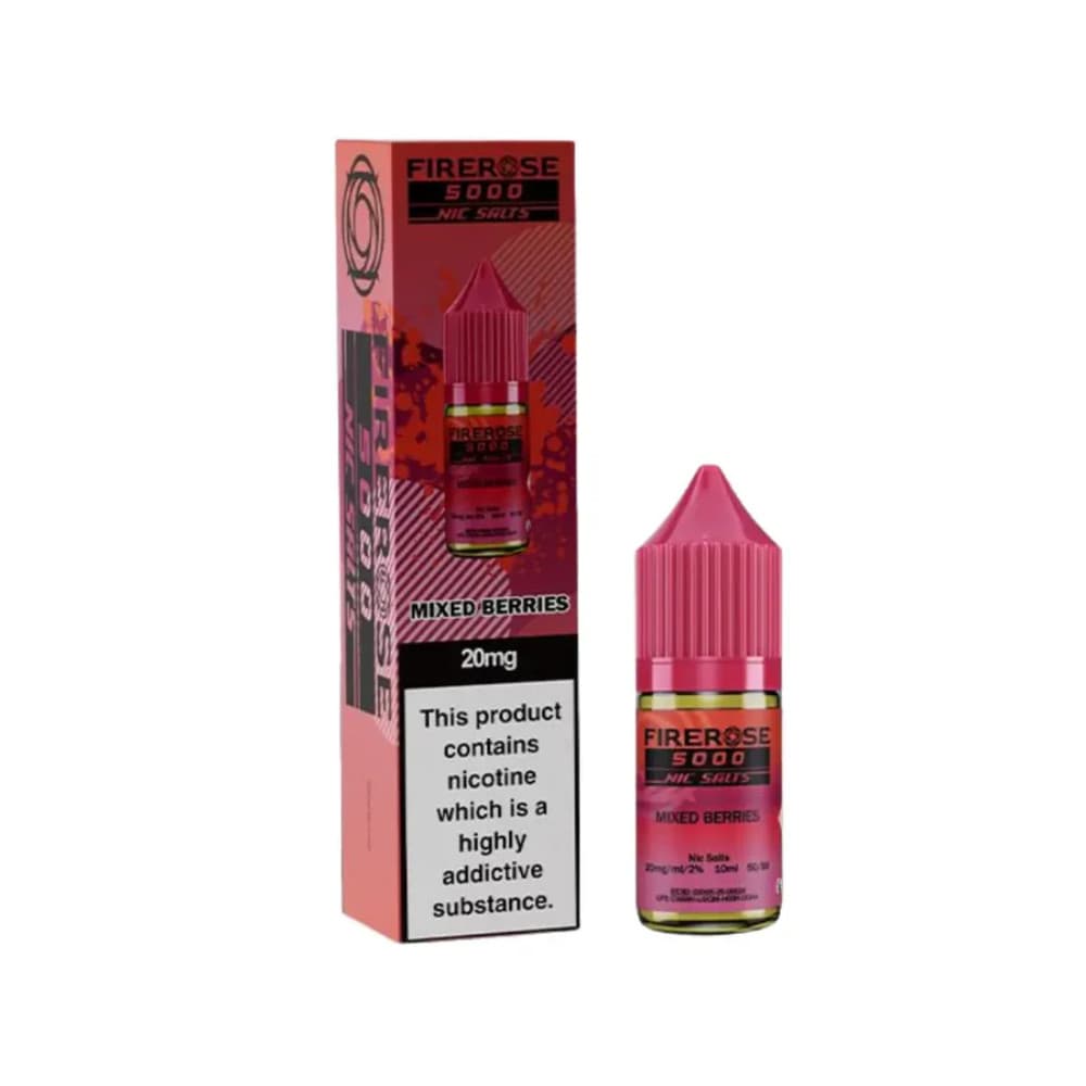  Mixed Berries / 10mg Firerose 5000 Nic Salts e liquids 10ml Box of 10
