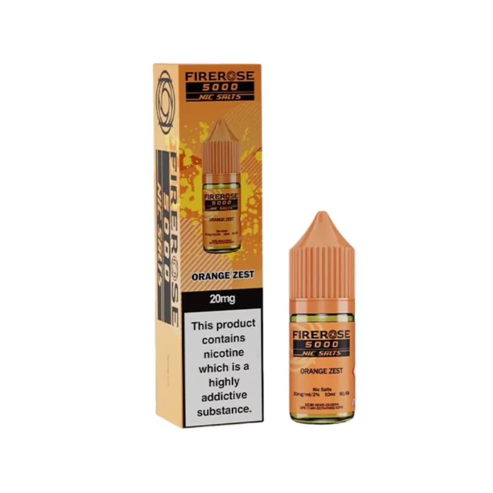 Orange Zest / 20mg Firerose 5000 Nic Salts e liquids 10ml Box of 10