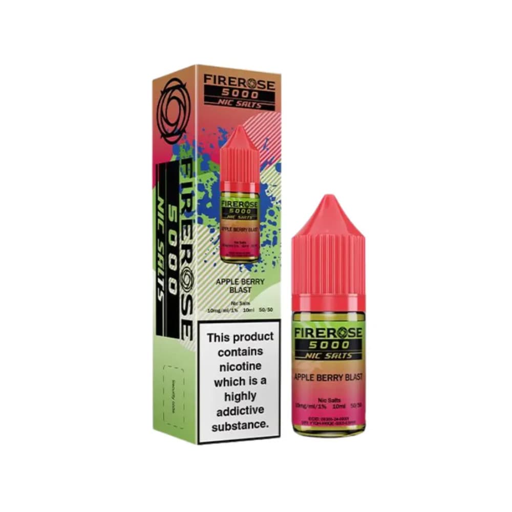  Apple Berry Blast / 10mg Firerose 5000 Nic Salts e liquids 10ml Box of 10