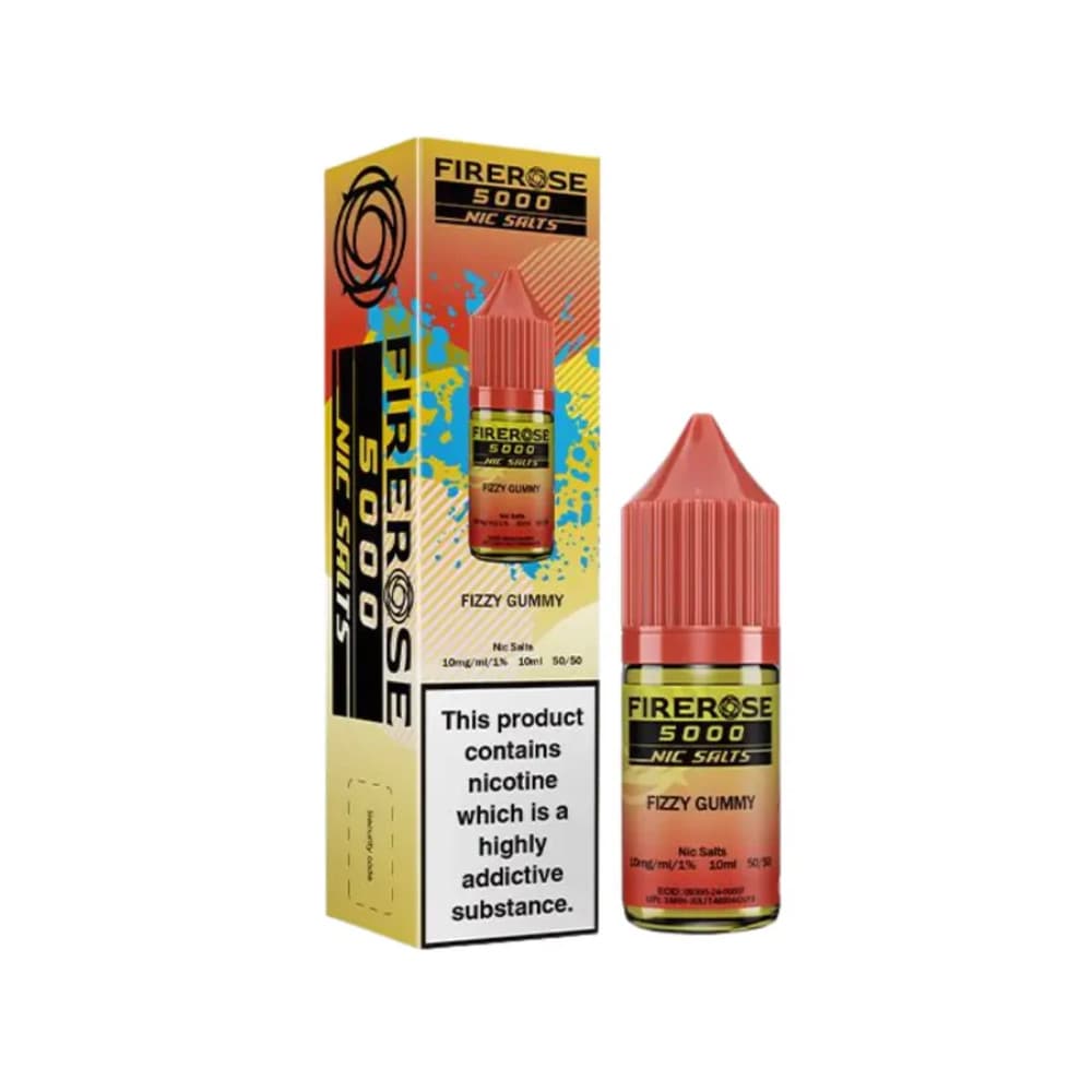  Fizzy Gummy / 20mg Firerose 5000 Nic Salts e liquids 10ml Box of 10