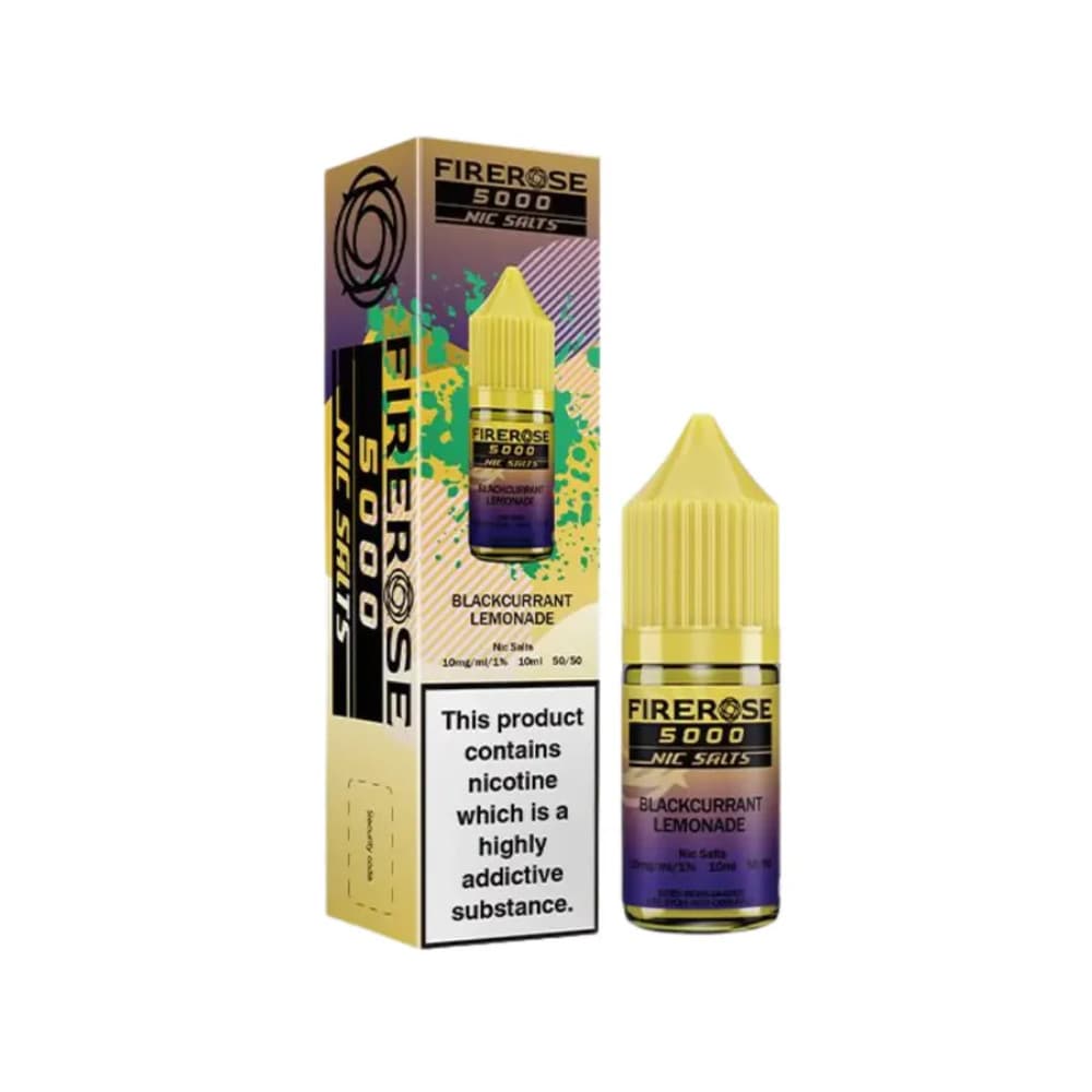 Blackcurrant Lemonade / 20mg Firerose 5000 Nic Salts e liquids 10ml Box of 10