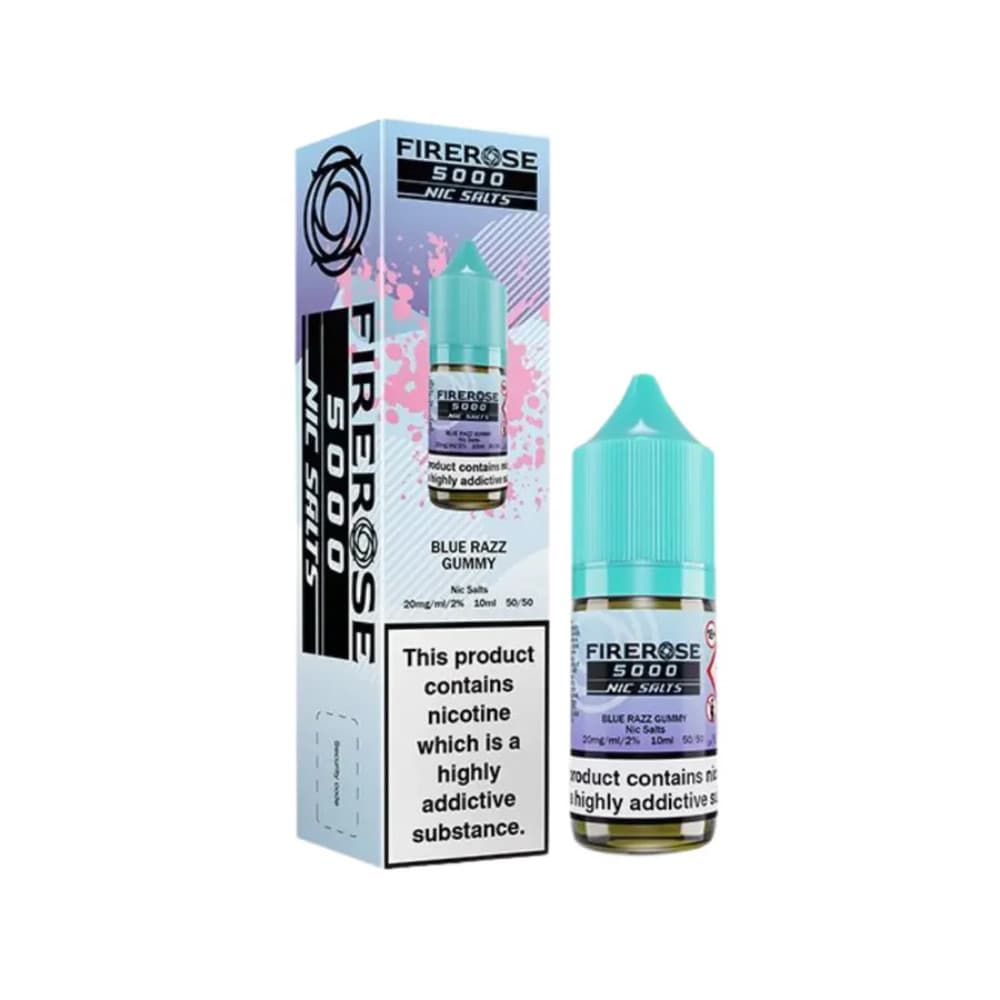  Blue Razz Gummy / 20mg Firerose 5000 Nic Salts e liquids 10ml Box of 10