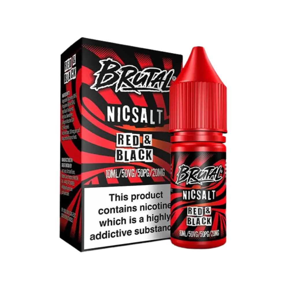  Red & Black / 20mg Just Juice Brutal Nic Salts e liquids 10ml Box of 5