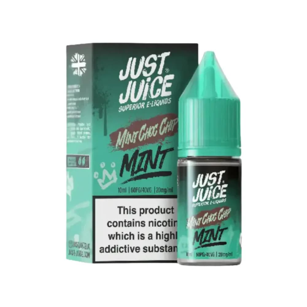  Mint Choco Chips / 20mg Just Juice Mint Nic Salts e liquids 10ml Box of 5