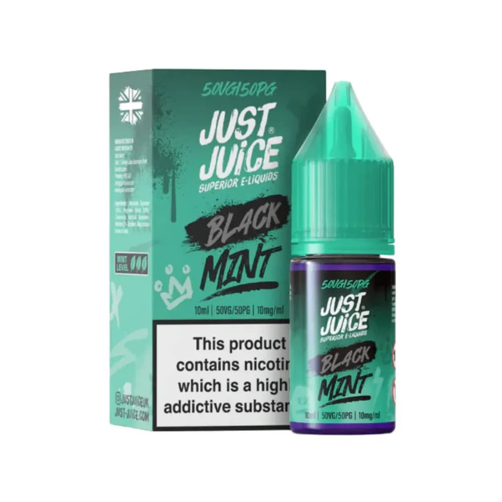  Black Mint / 20mg Just Juice Mint Nic Salts e liquids 10ml Box of 5