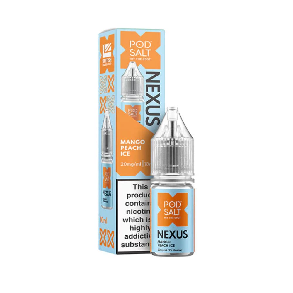  Mango Peach Ice / 20mg Pod Salt Nexus e liquids 10ml Box of 10
