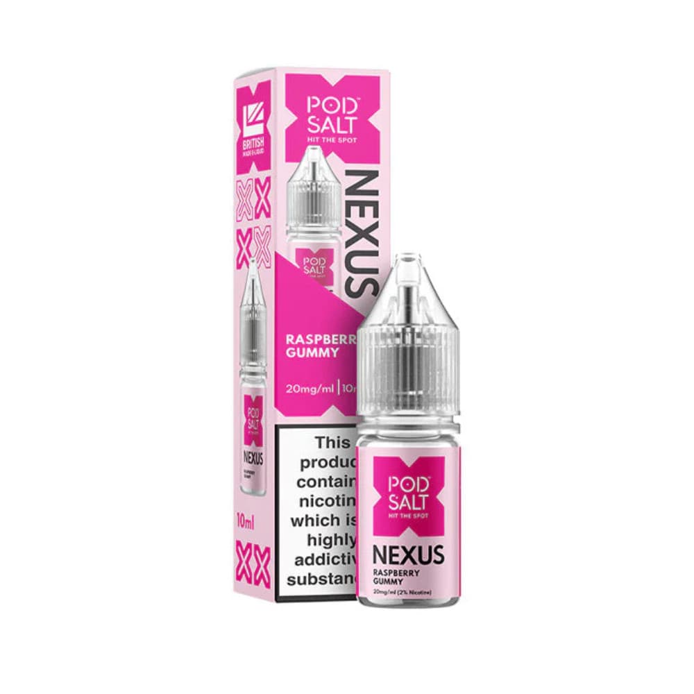  Raspberry Gummy Bear / 20mg Pod Salt Nexus e liquids 10ml Box of 10