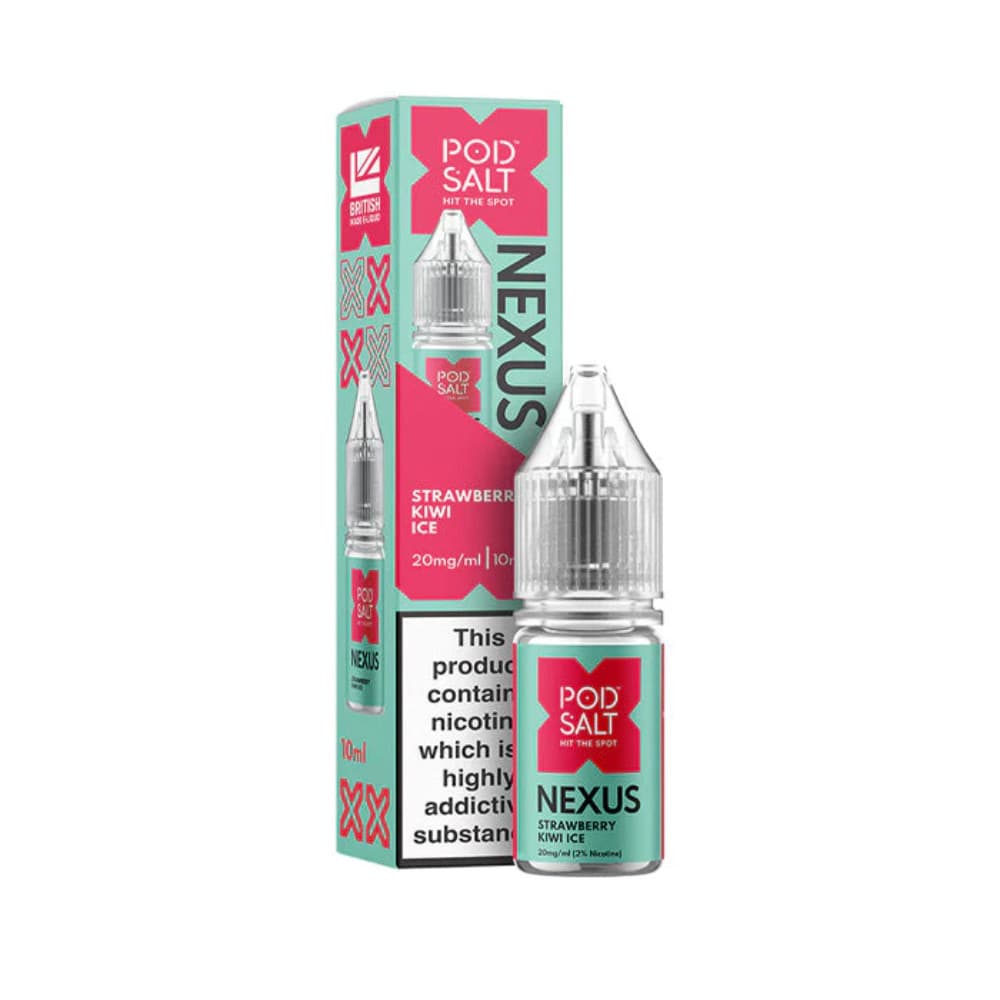  Strawberry Kiwi Ice / 20mg Pod Salt Nexus e liquids 10ml Box of 10