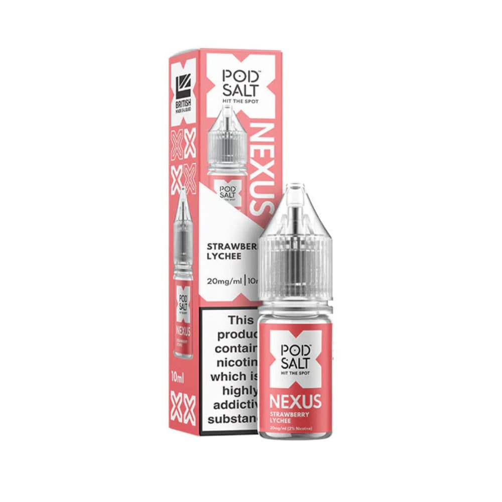  Strawberry Lychee / 20mg Pod Salt Nexus e liquids 10ml Box of 10