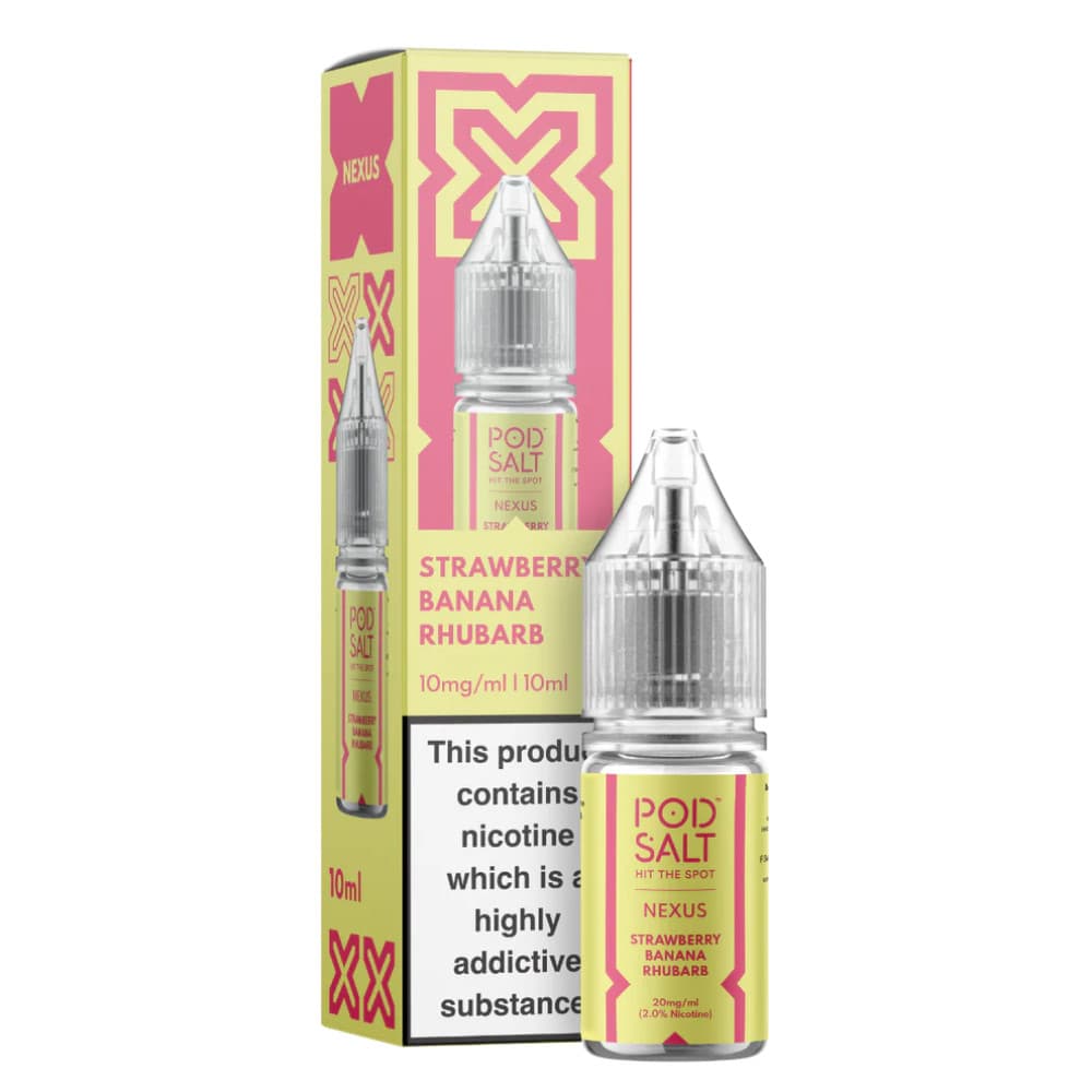  Strawberry Banana Rhubarb / 20mg Pod Salt Nexus e liquids 10ml Box of 10