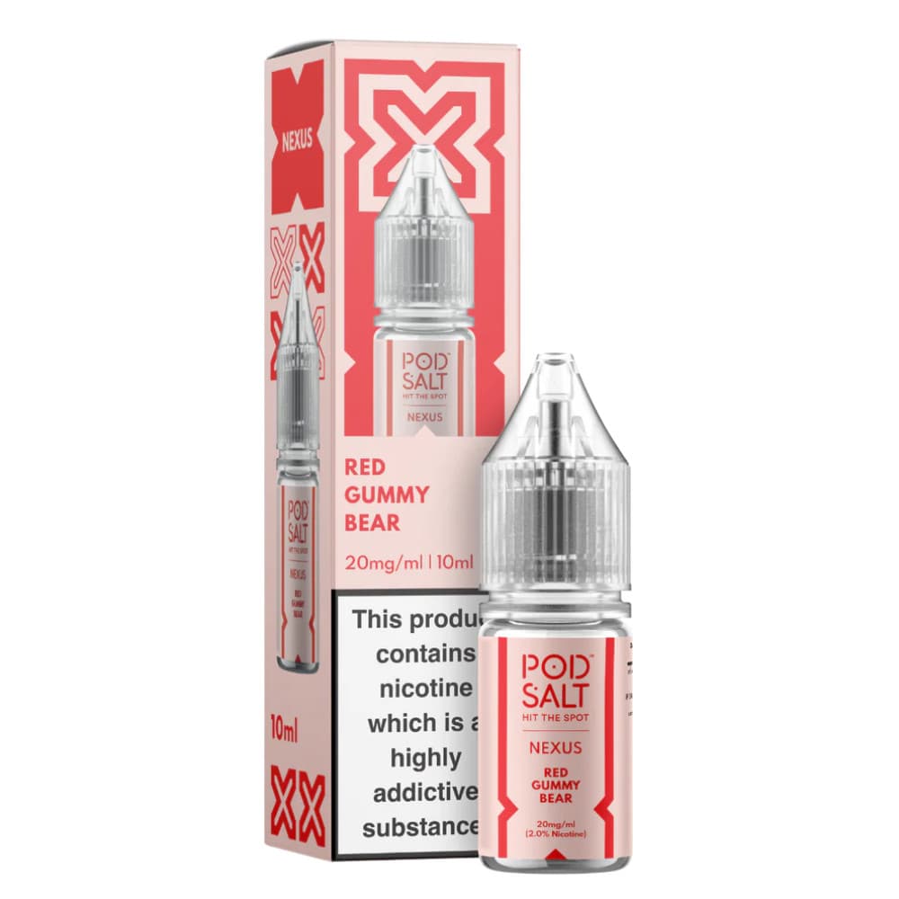  Red Gummy Bear / 10mg Pod Salt Nexus e liquids 10ml Box of 10