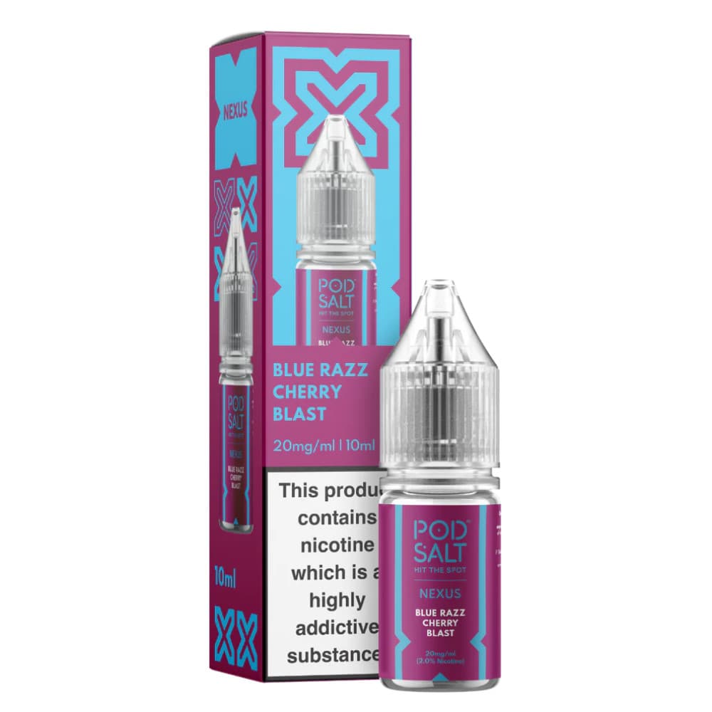 Blue Razz Cherry Blast / 20mg Pod Salt Nexus e liquids 10ml Box of 10