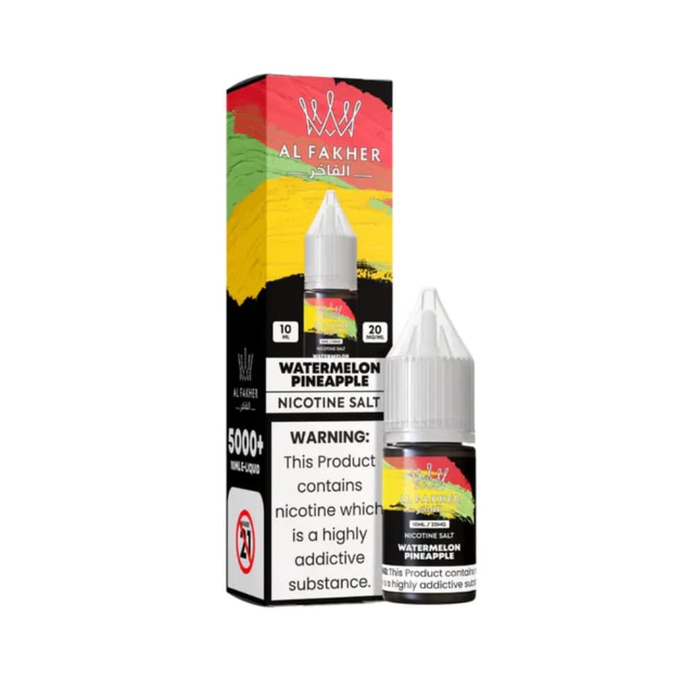  Watermelon  Pineapple / 10mg Al Fakher Nic Salts e liquids 10ml Box of 10