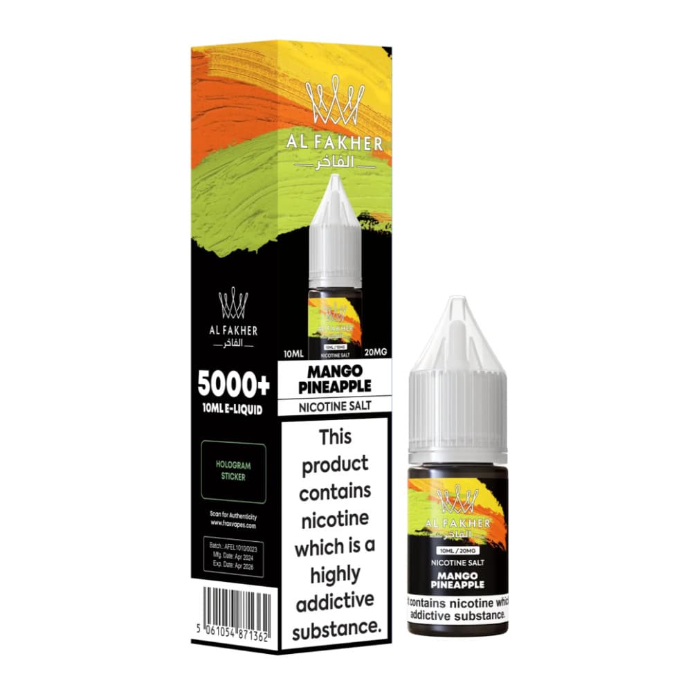  Mango Pineapple / 10mg Al Fakher Nic Salts e liquids 10ml Box of 10