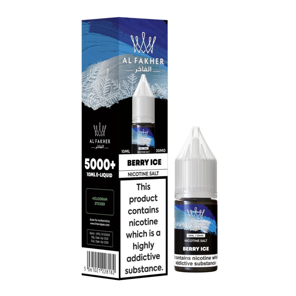  Berry Ice / 10mg Al Fakher Nic Salts e liquids 10ml Box of 10