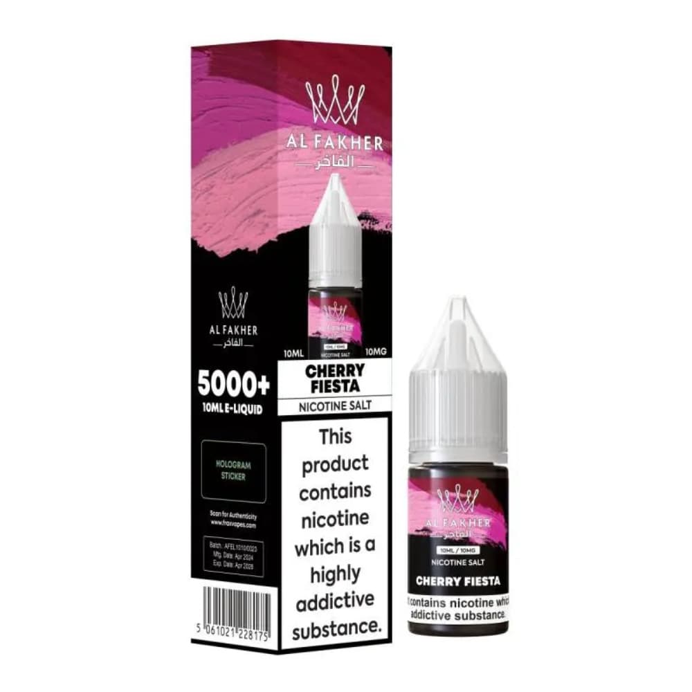  Cherry Fiesta / 10mg Al Fakher Nic Salts e liquids 10ml Box of 10